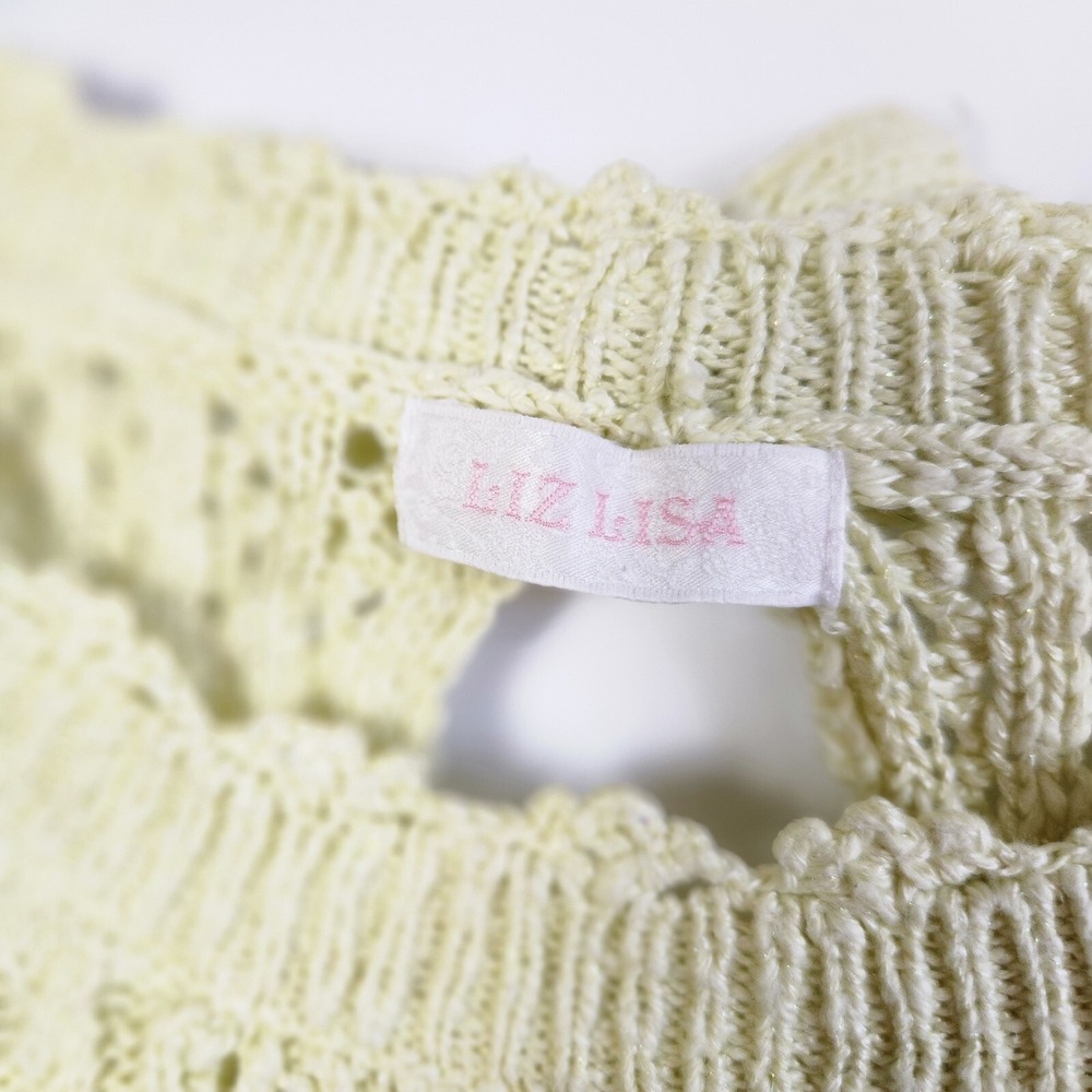Liz Lisa Pastel Cable Knit Bow Back Cutout‎ Sweater S Kawaii Japanese Fashion - Picture 4 of 7
